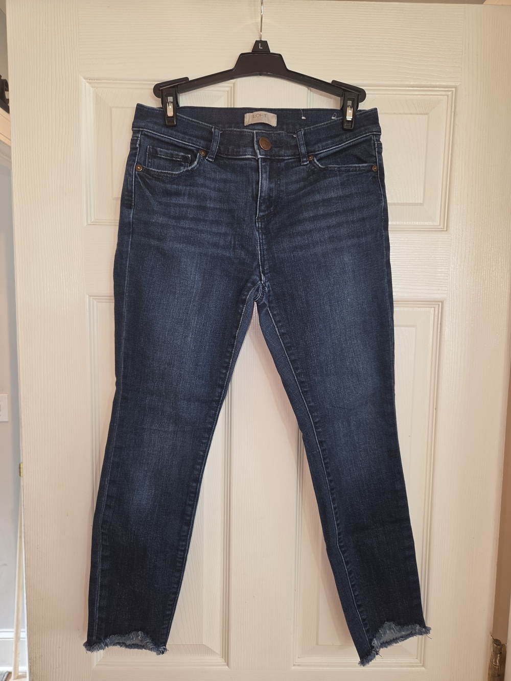 LOFT Dark Indigo Ankle Skinny Jeans